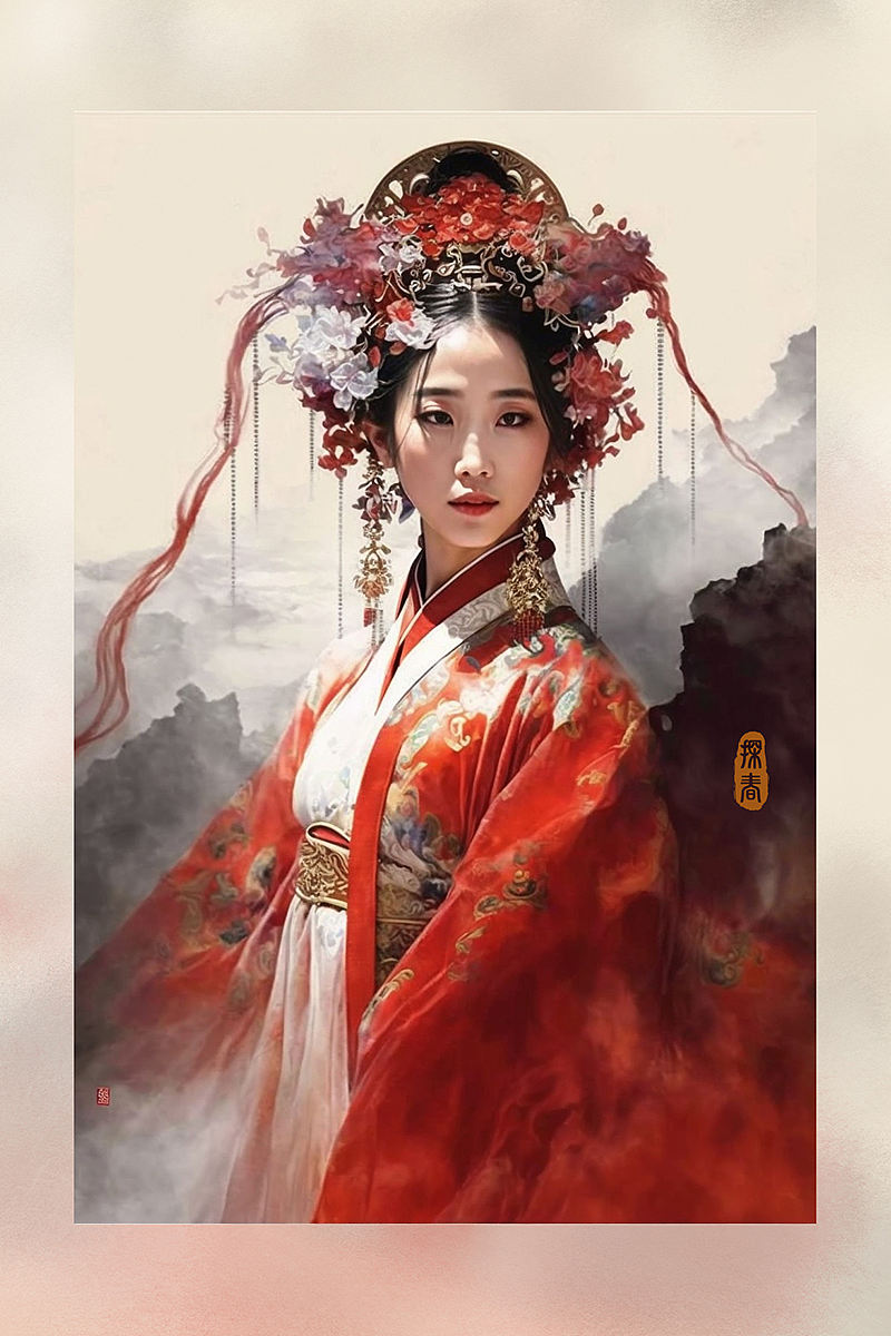 用Ai致敬经典——《红楼梦》金陵十二钗（图ZMzM4MDA3MjUy） - AI作品 - 站酷设计师靳思JS原创素材 - 站酷ZCOOL