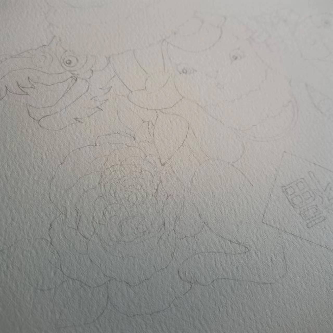 水彩插畫 《兔年舞獅龍》（圖ZMzMxOTIxNTU2） - 商業(yè)插畫 - 站酷設(shè)計師hbjoan原創(chuàng)素材 - 站酷ZCOOL