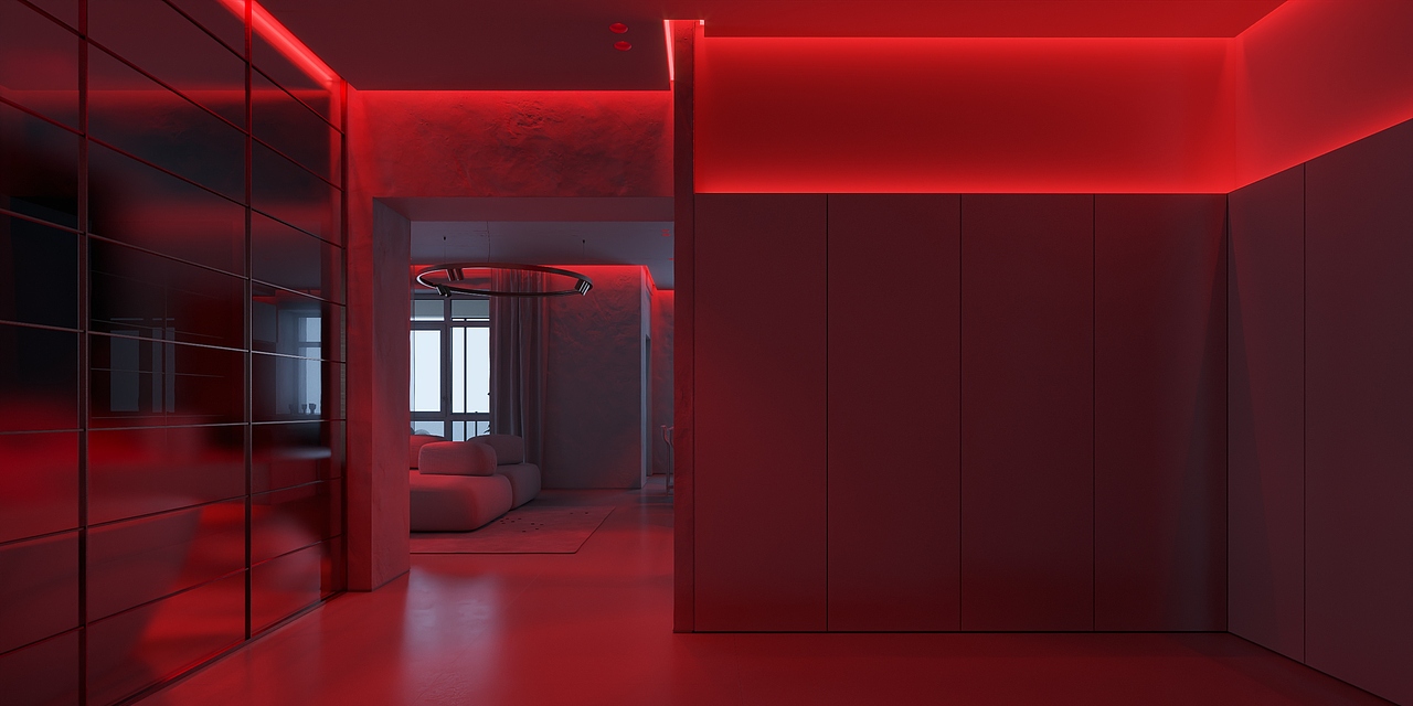 極簡的平層公寓