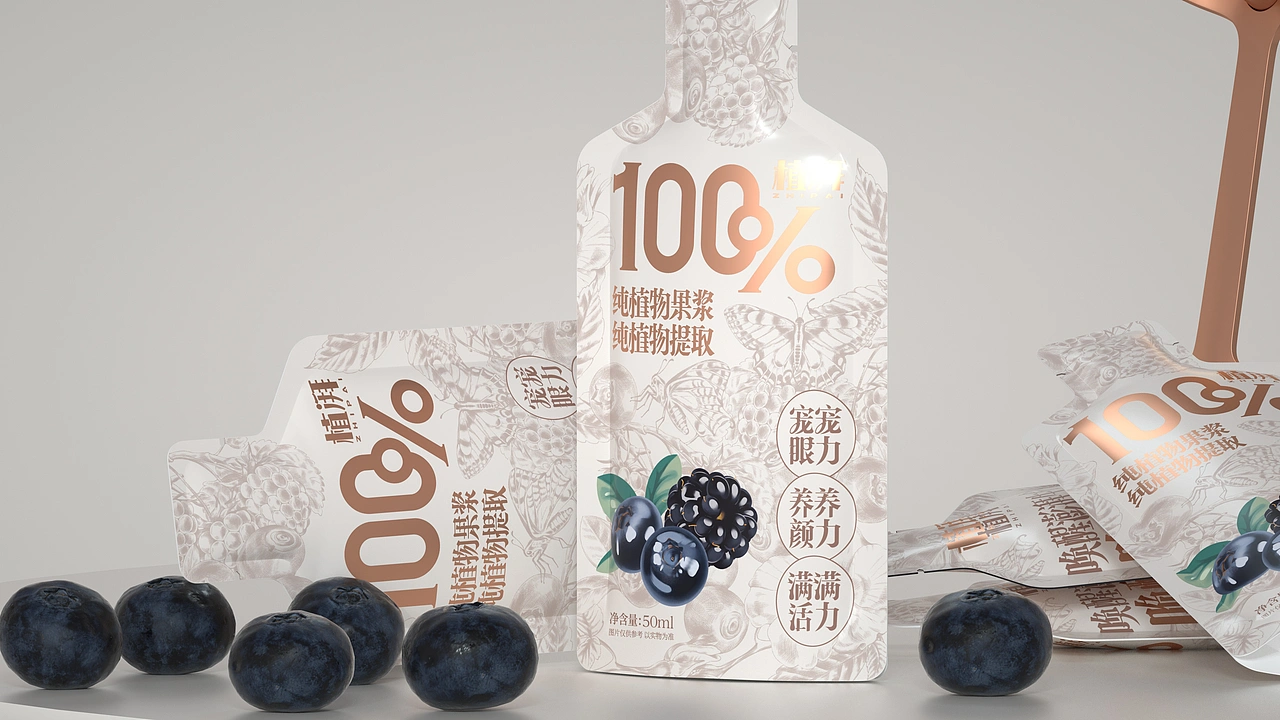 尚智&times;植湃｜100%纯植物果浆概念包装｜食品包装设计