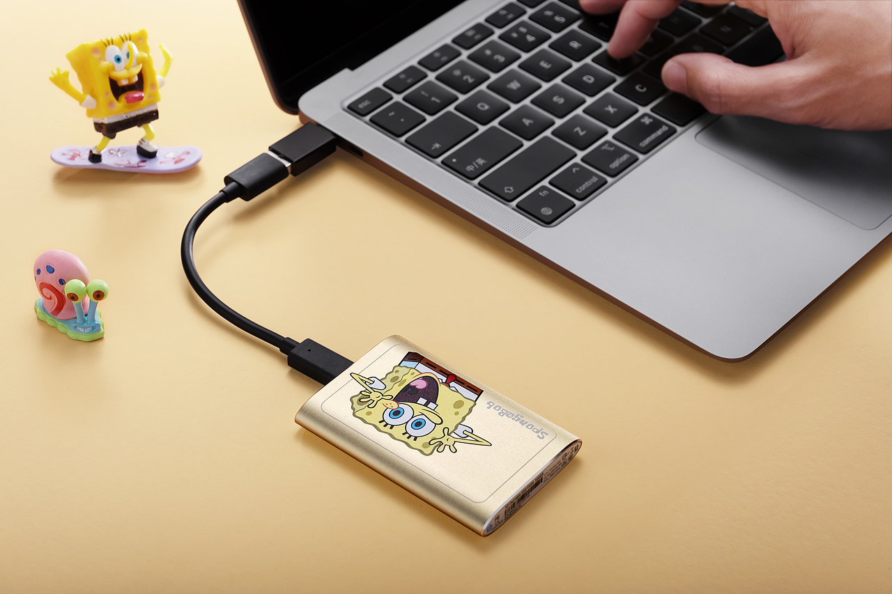 海绵宝宝 惠普 联名固态移动硬盘