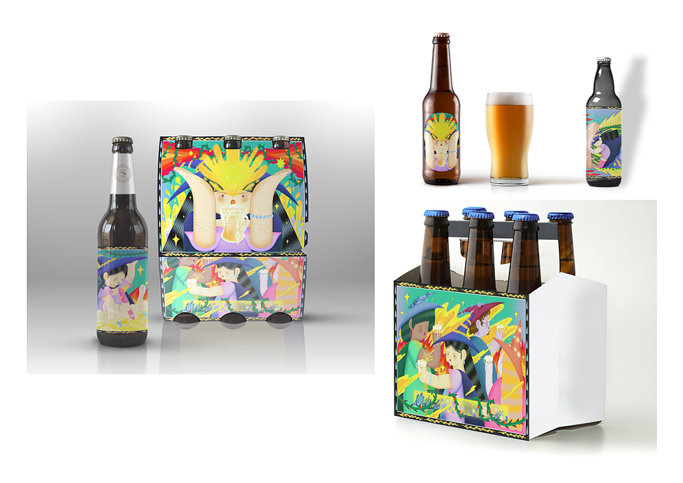 原创插画 | 啤酒包装《酿酒师们》