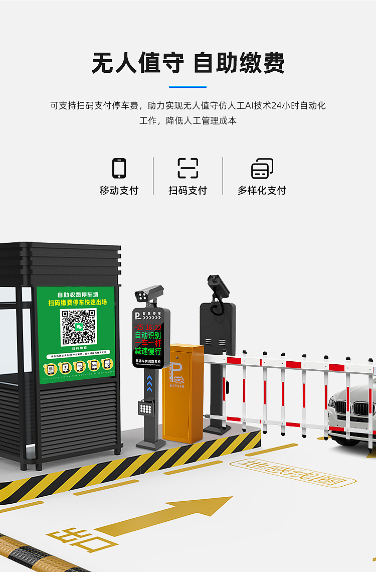 京东车牌识别详情页 图文分离 主图banner 停车场系统