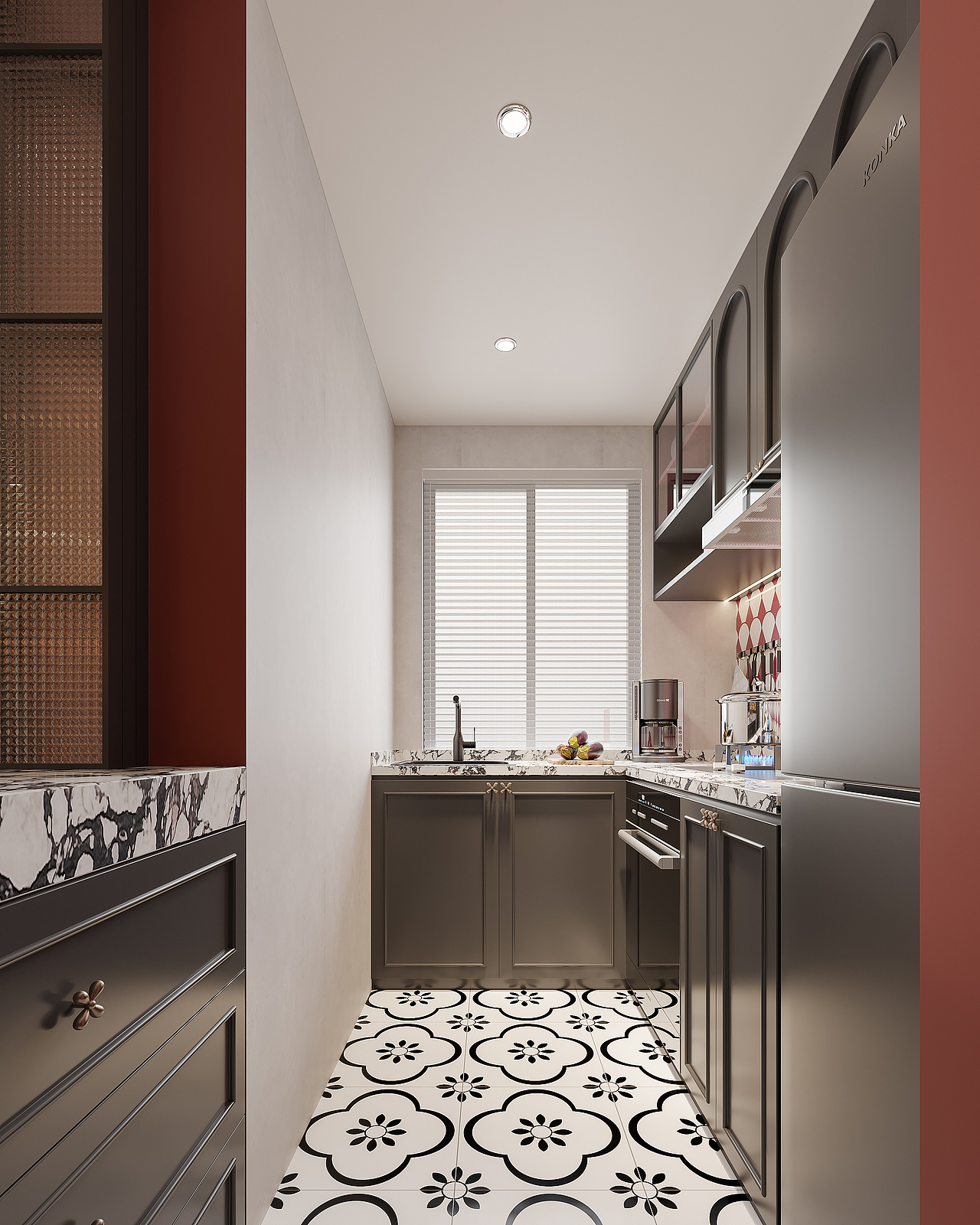 深圳如愿设计:山海四季城86㎡,法式中古的大胆设计