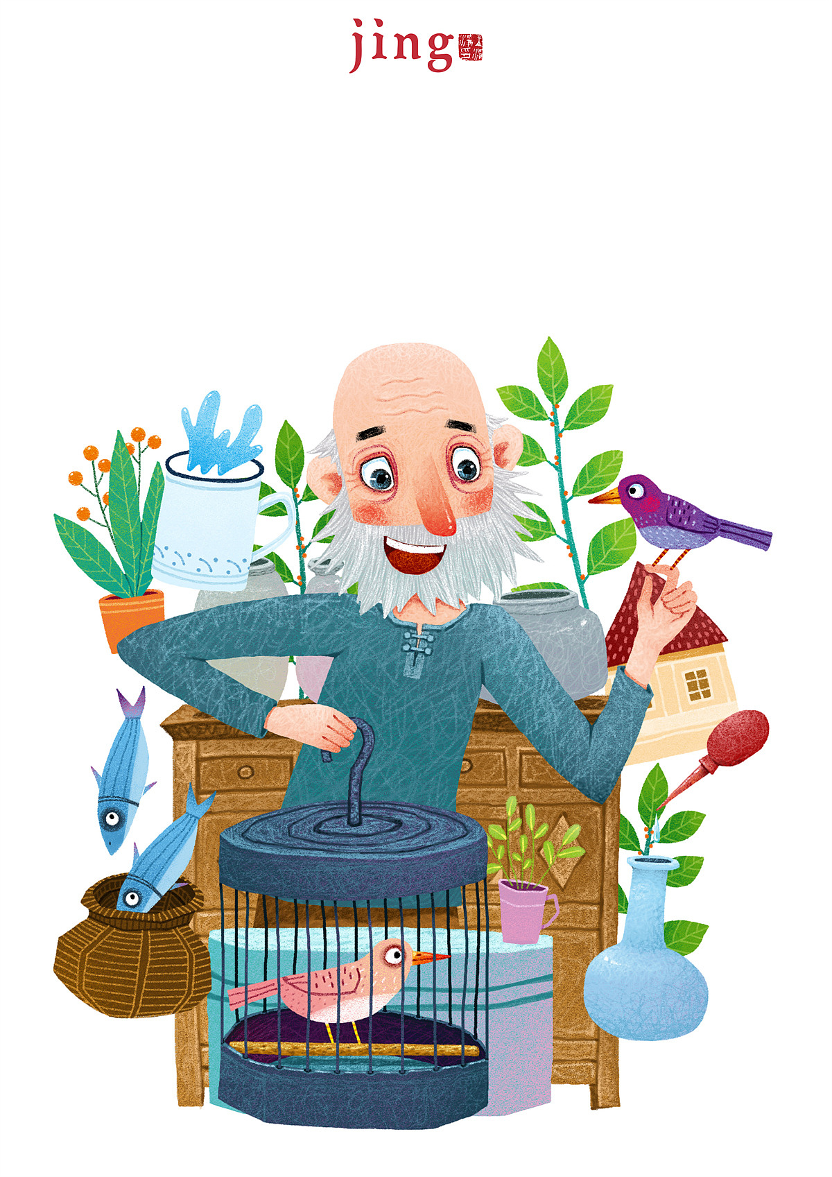 画儿晴天 绘制的 百年百部中国儿童文学经典书系(精选注音书)封面插画选