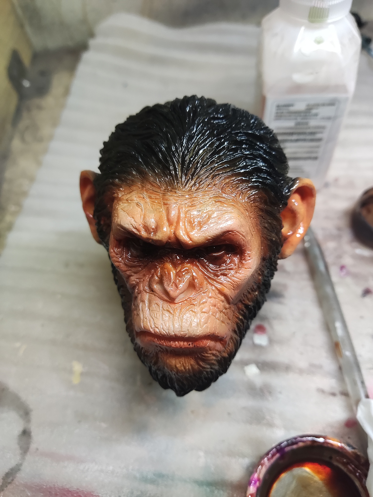 猩球崛起凯撒透雕重涂展示（图ZMzAxMjcyNTA4） - 手办/模玩 - 站酷设计师一心如旧原创素材 - 站酷ZCOOL