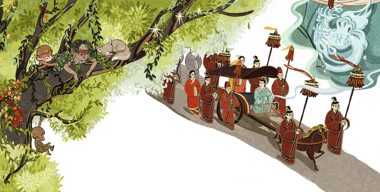 被石兰兮带杜衡
her cloak made of orchids and her girdle of azalea,<br><br>折芳馨兮遗所思<br>calling sweet flowers for those dear in her heart.