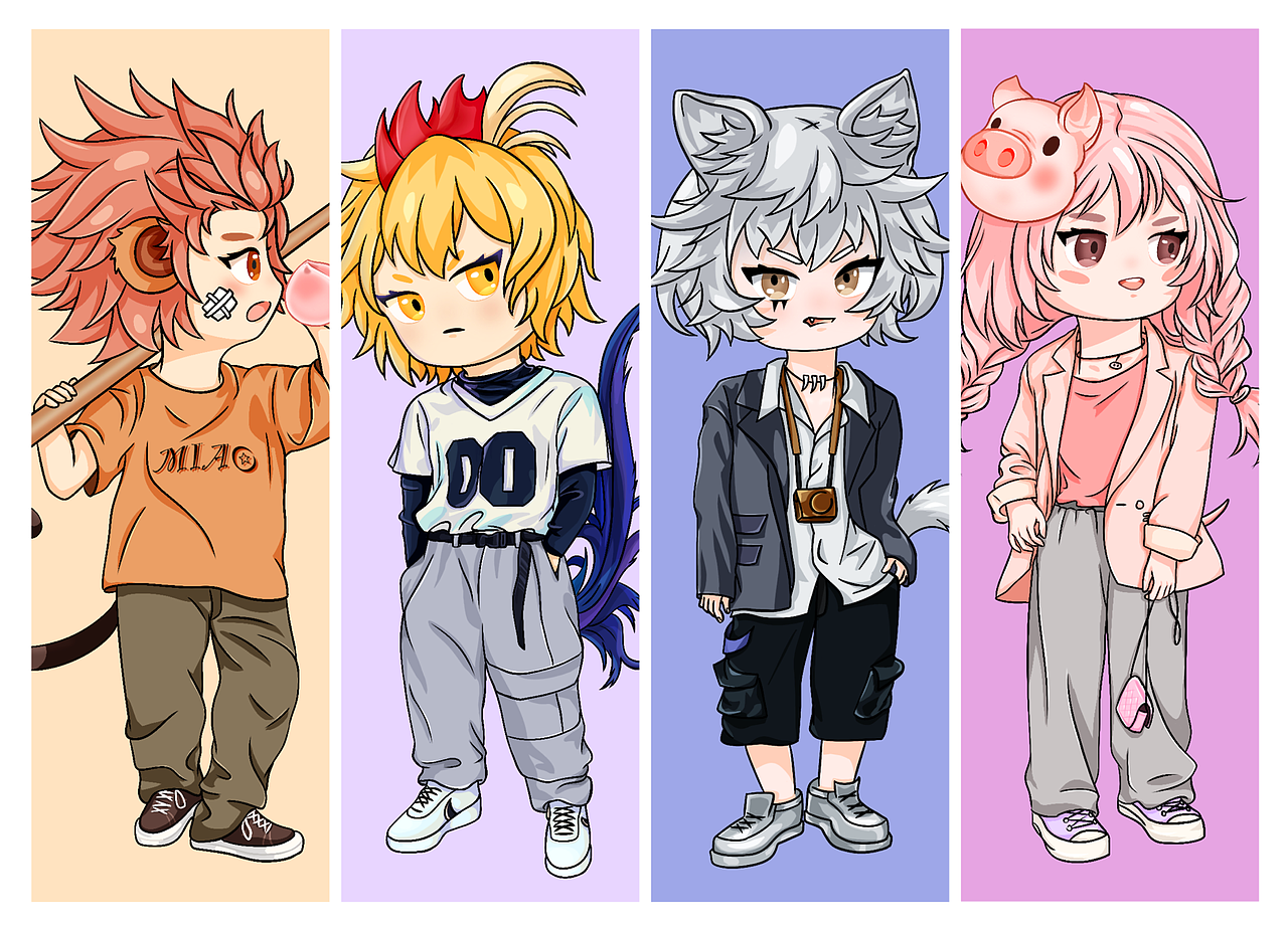 十二生肖动物拟人Q版系列（图ZMzEwNjI2MzAw） - 概念设定 - 站酷设计师Catmxh原创素材 - 站酷ZCOOL