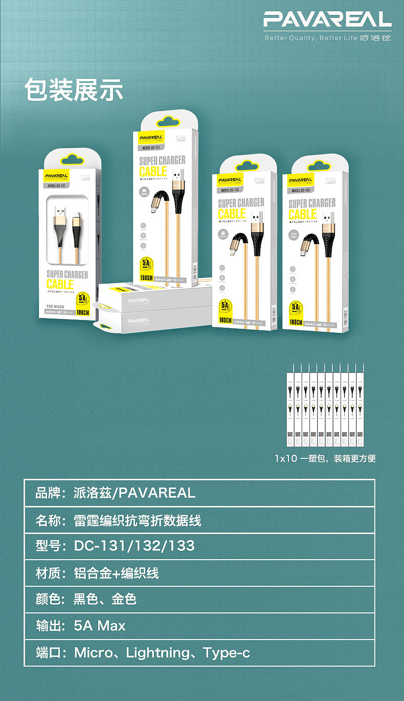 5A闪充数据线详情设计