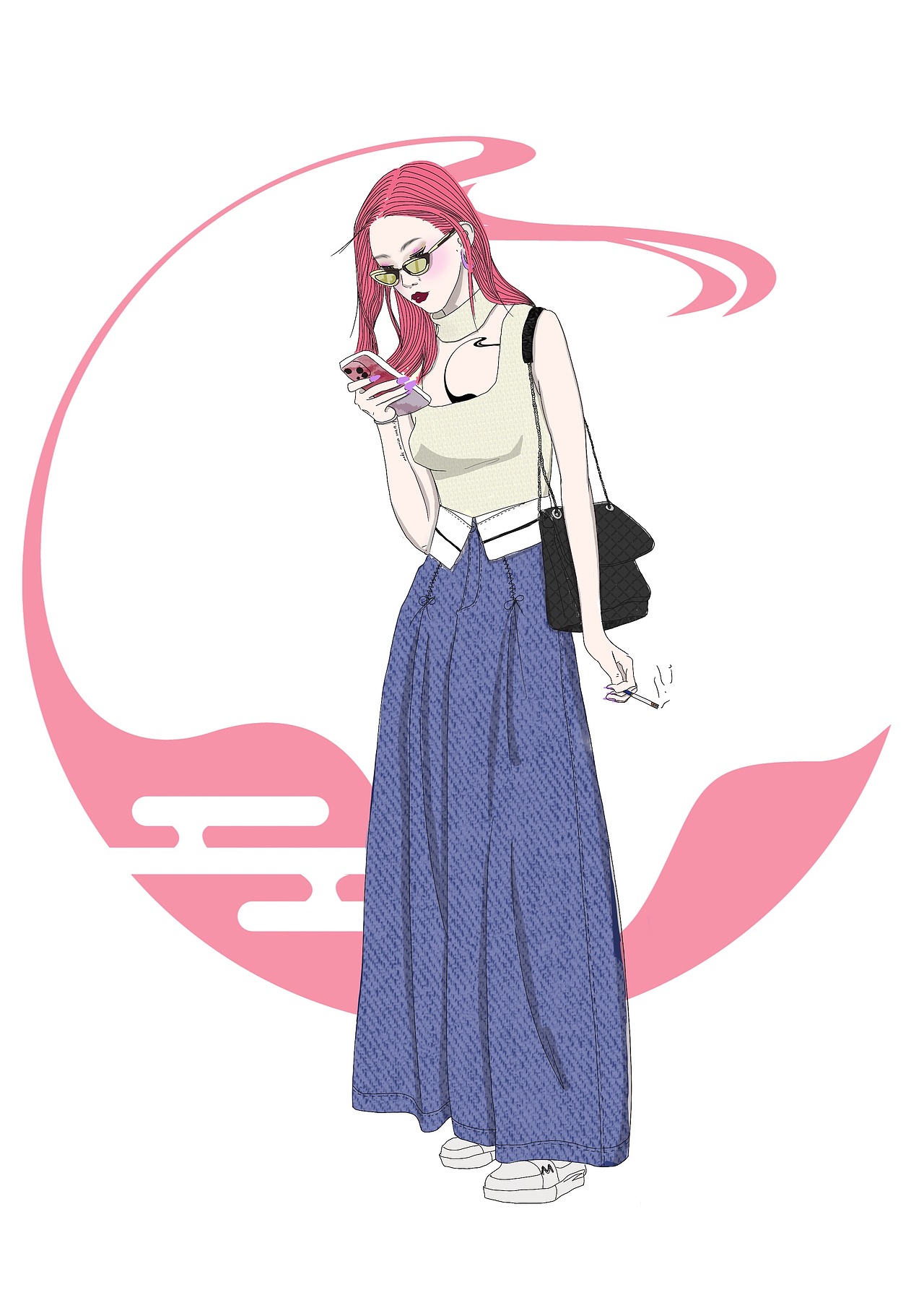 女装时装画手绘练习