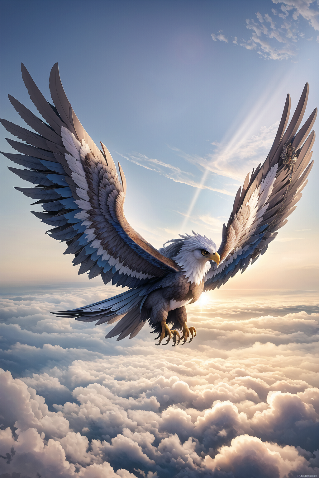 白头鹰，就叫它鹰酱吧 /-_-（图ZMzM4NTg0MDIw） - AI作品 - 站酷设计师xbjskn原创素材 - 站酷ZCOOL