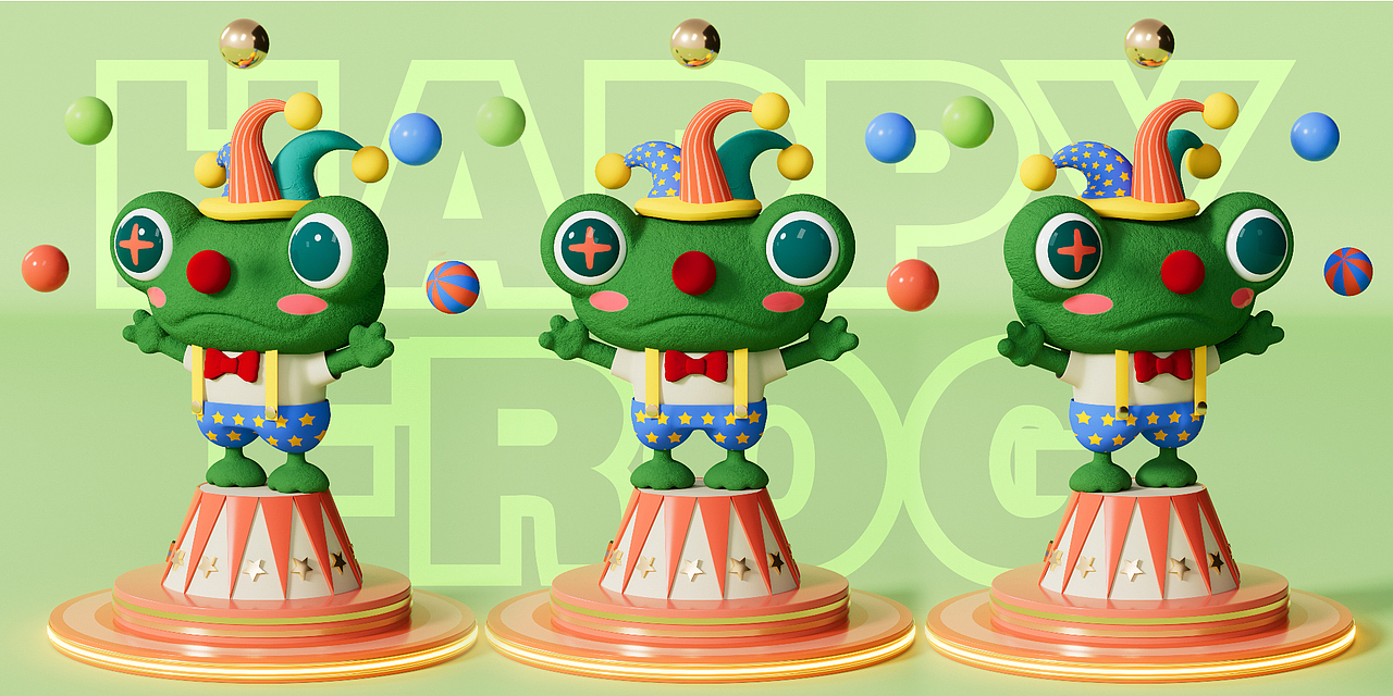 HAPPY FROG x 欢乐小青蛙之马戏团(图ZMzQwNjQ4MjYw) - 人物/生物 - 站酷设计师小雨点sun原创素材 - 站酷ZCOOL