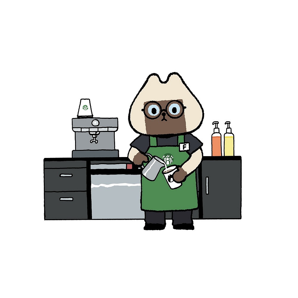 打工人的一天由一杯咖啡开始（图ZMzI3Nzc0ODIw） - 商业插画 - 站酷设计师小山饭团原创素材 - 站酷ZCOOL