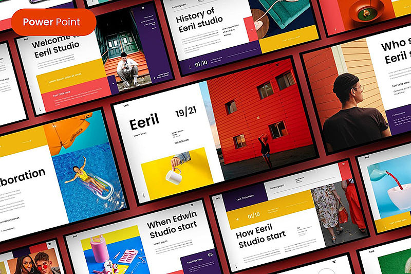 39页创意时尚精美产品展示摄影图片展示通用PPT模板