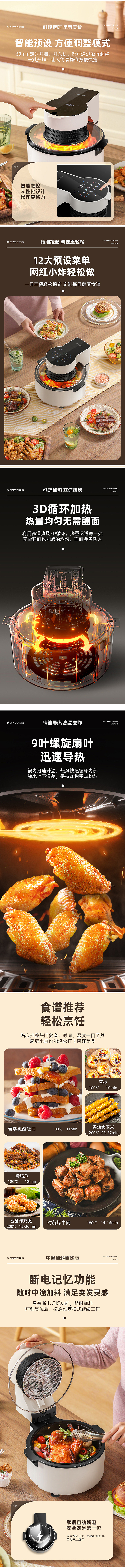 空气炸锅系列|详情页设计渲染建模 x 焦点映像