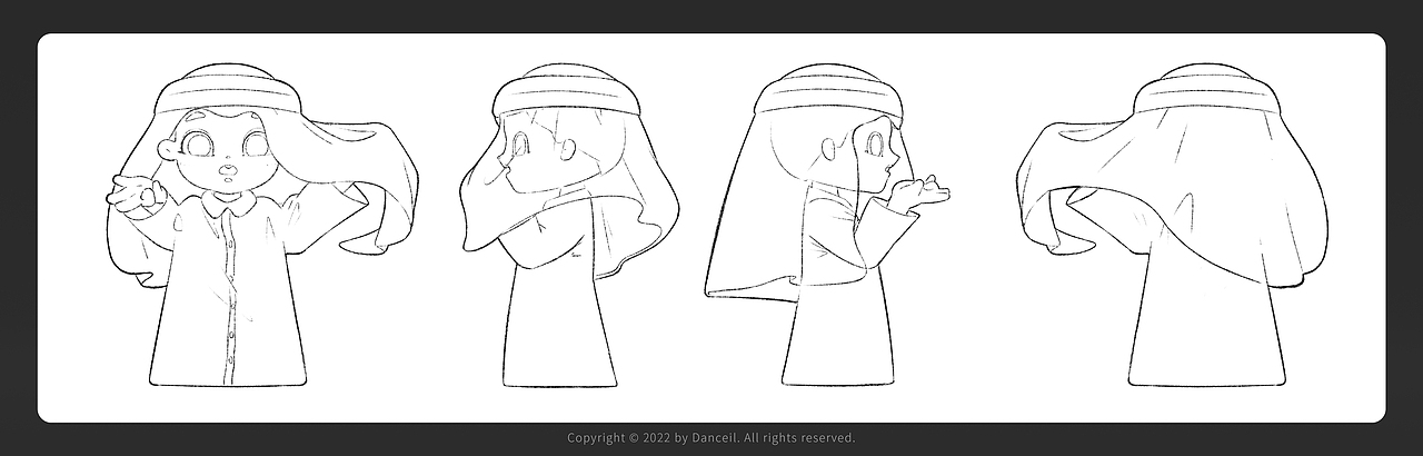 这是三视图的线稿