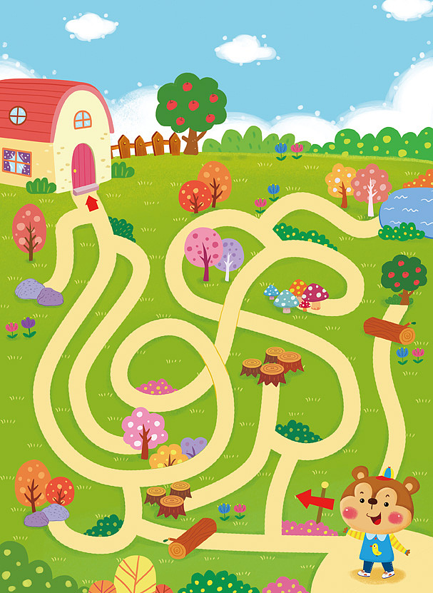 儿童迷宫游戏图