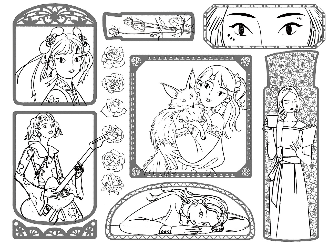 多样#多巴胺#少女（图ZMzQzOTM4OTA4） - 商业插画 - 站酷设计师python22原创素材 - 站酷ZCOOL
