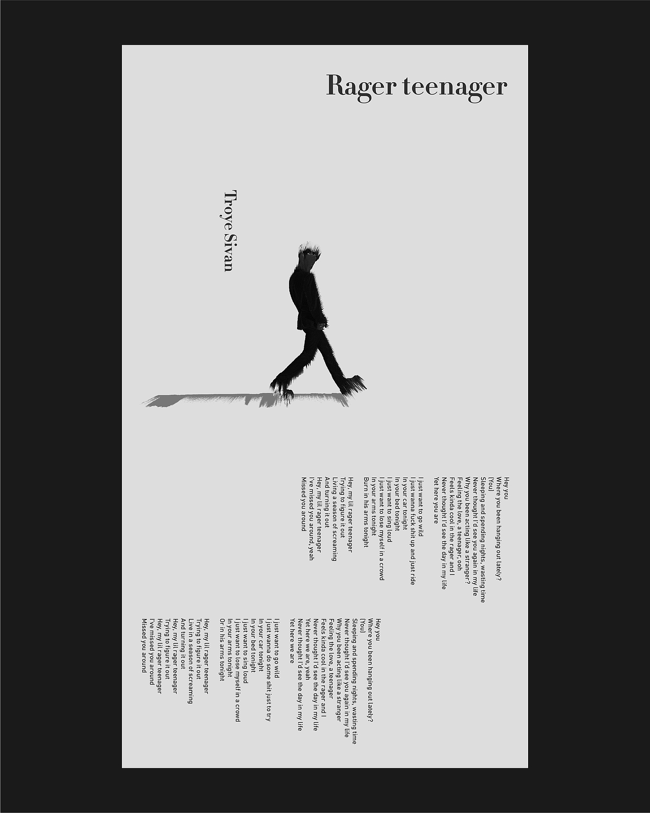 TROYE SIVAN歌曲海报（图ZMzE5ODMwOTA4） - 海报 - 站酷设计师单影D_Y原创素材 - 站酷ZCOOL