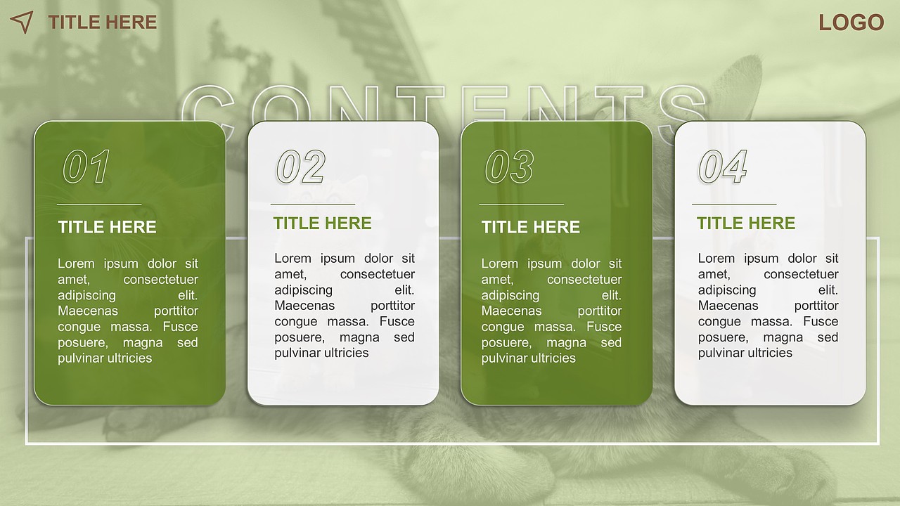 ppt模板-淡绿简洁