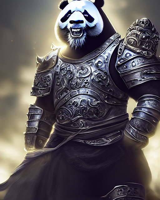 用Tiamat AI绘画创作的动物战士