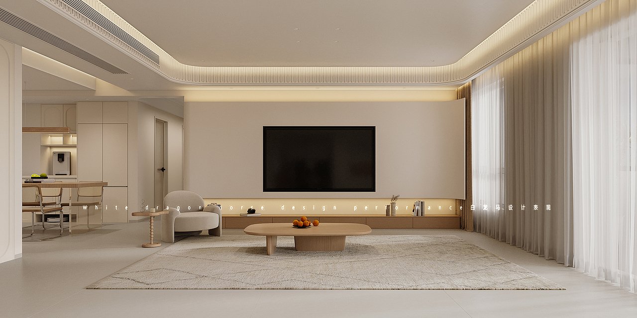 现代风格-白龙马效果图