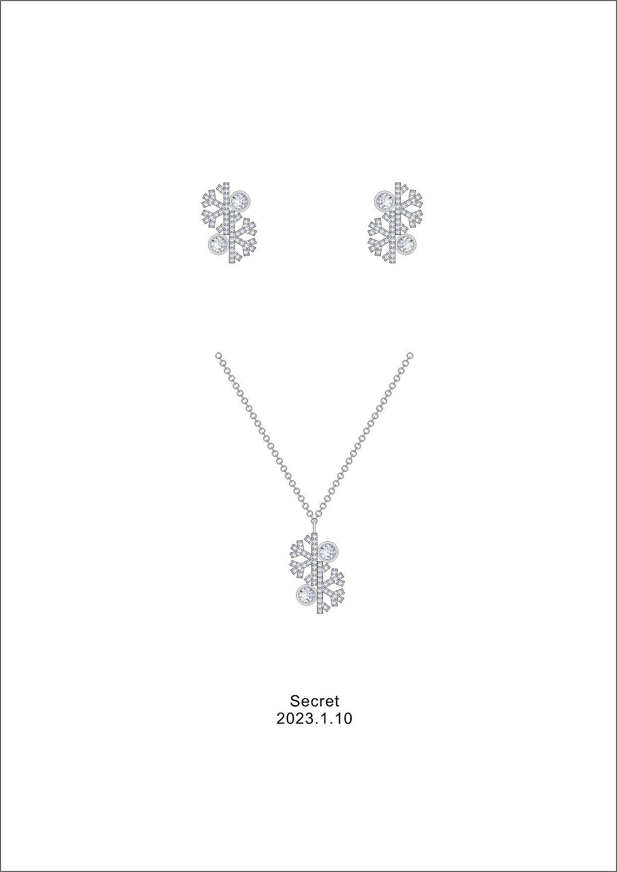 雪花❄️首饰电绘cdr原创设计（图ZMzI3NTgzMzI4） - 首饰设计 - 站酷设计师SecretFive原创素材 - 站酷ZCOOL
