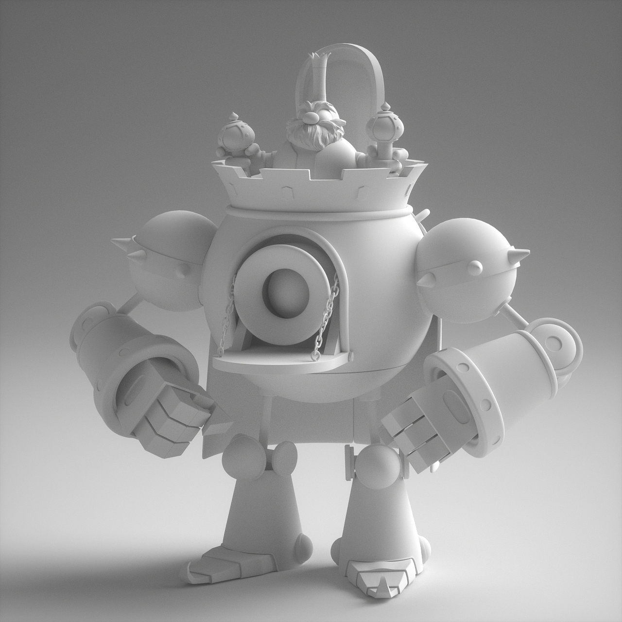 C4D作品——中世纪斗士