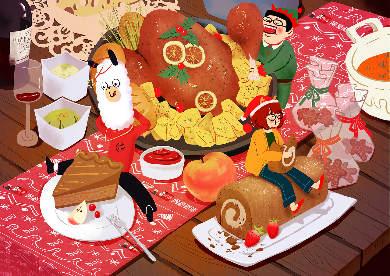 圣诞节 br>来和小伙伴吃大餐吧