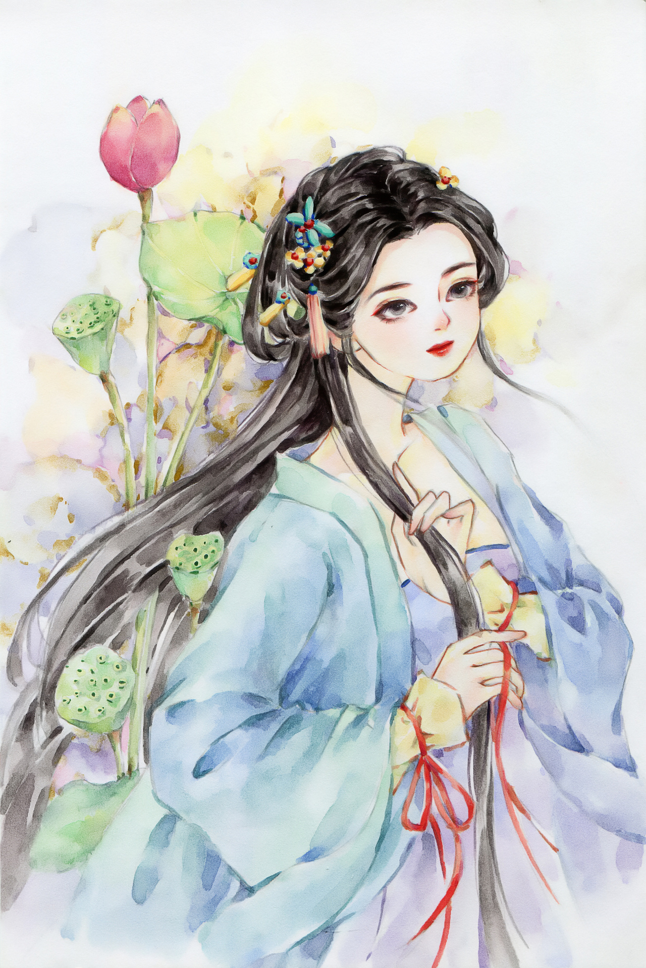 我的古风水彩小作|纯艺术|绘画|dear竹芷 - 原创作品 - 站酷 (zcool)