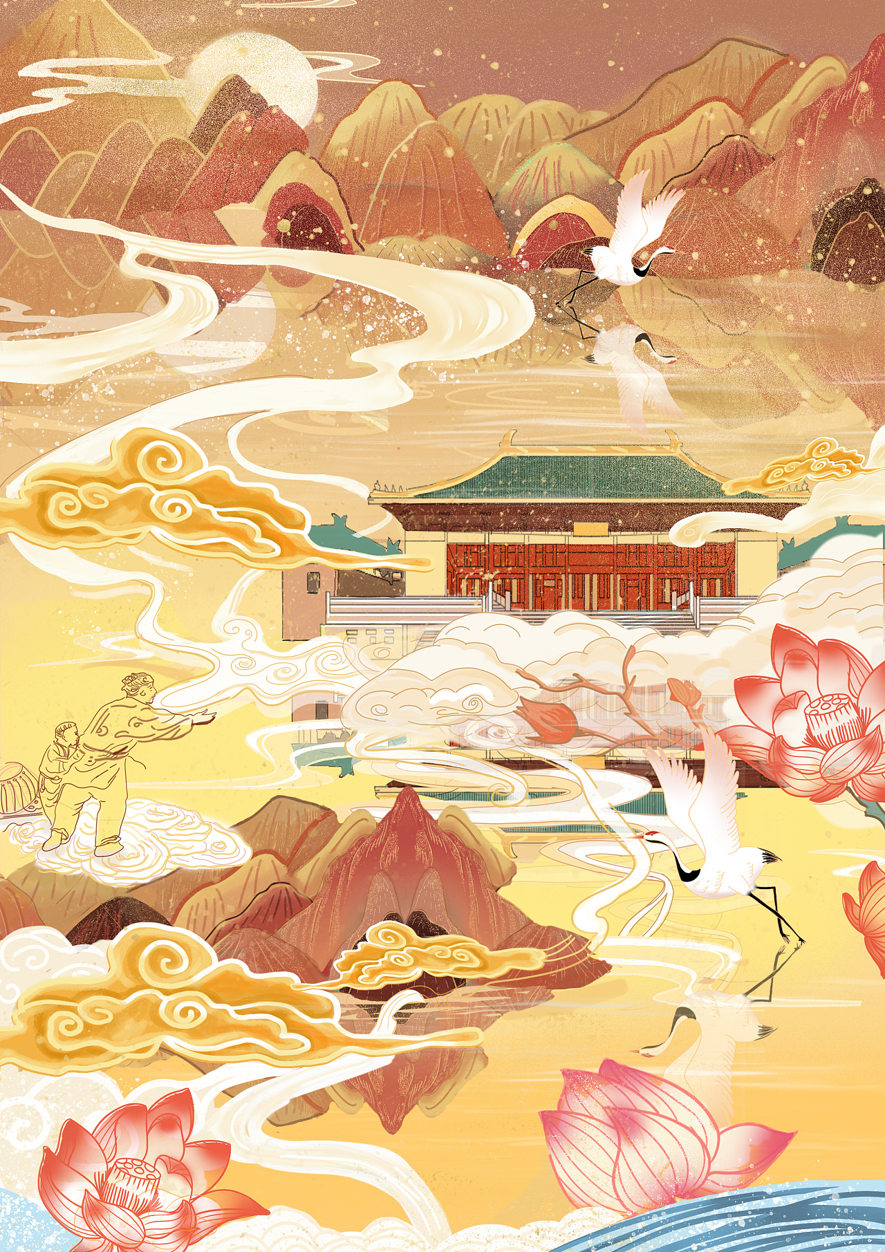 鲤鱼跃龙门|插画|创作习作|欧可儿 - 临摹作品 - 站酷 (zcool)