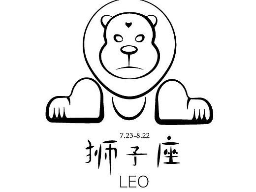十二星座矢量插图系列--狮子座