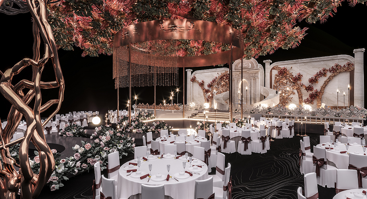 巴洛克式婚礼展厅表现