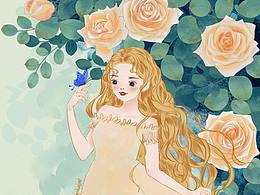 玫瑰花少女