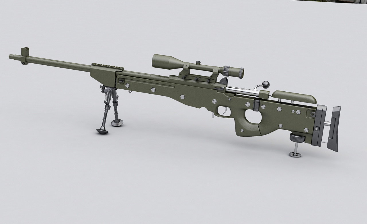 一款无托结构狙击步枪 长度和M4卡宾枪差不多 重量轻结构简单