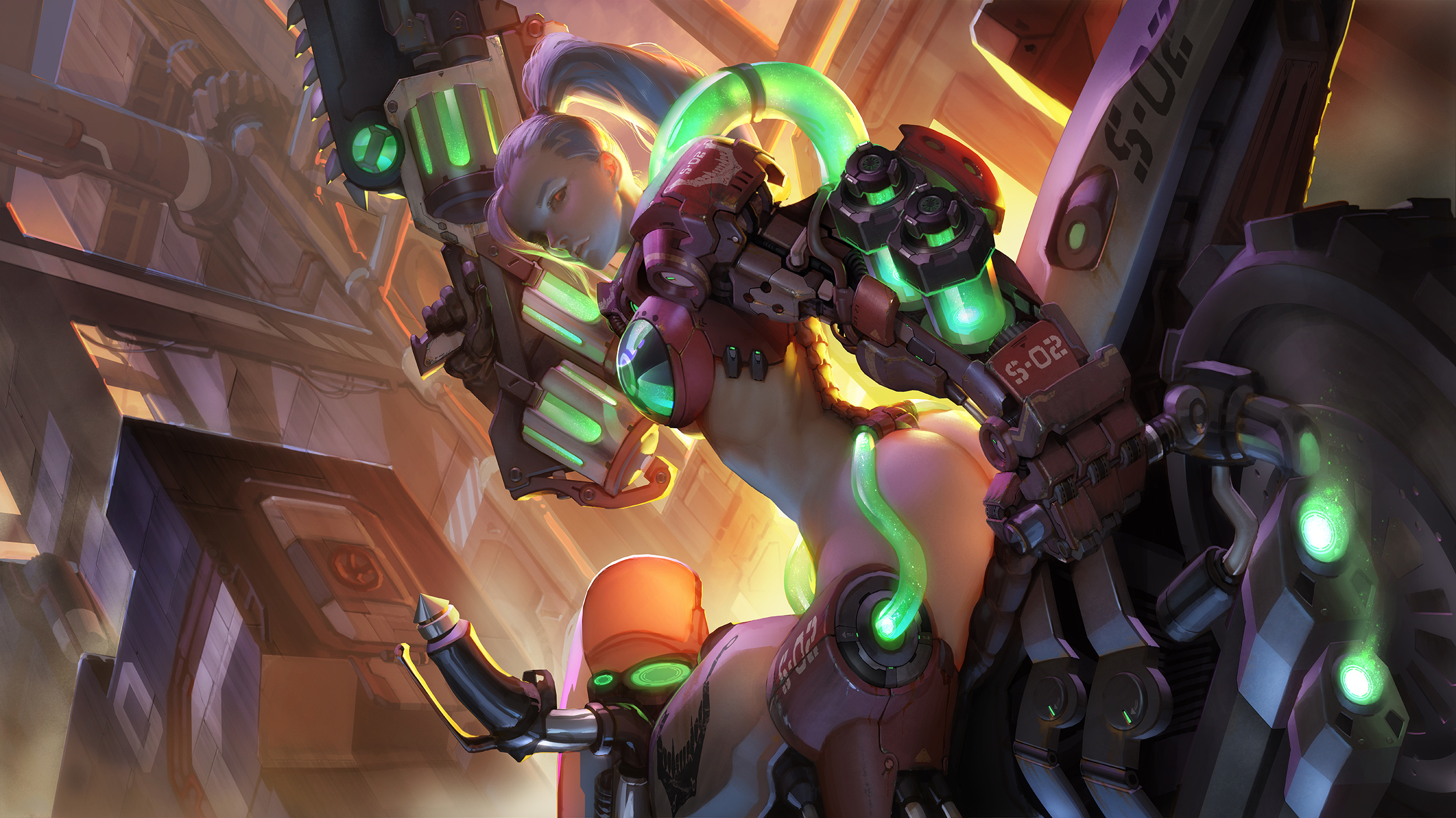 机甲女骑士[附作画过程]