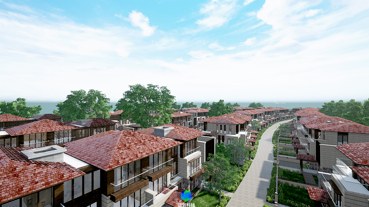 别墅小区虚拟现实 vr 虚幻4引擎制作 ue4（图ZMTU0ODU0Mjg4） - 建筑设计 - 站酷设计师蓝景科技元宇宙原创素材 - 站酷ZCOOL