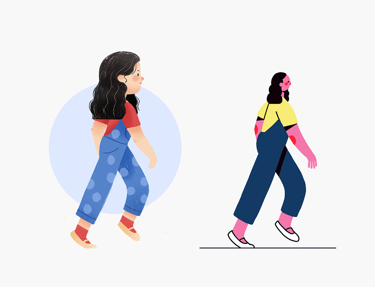 Walking girl（图ZMjA0MTE4NTcy） - 创作习作 - 站酷设计师QingQG原创素材 - 站酷ZCOOL