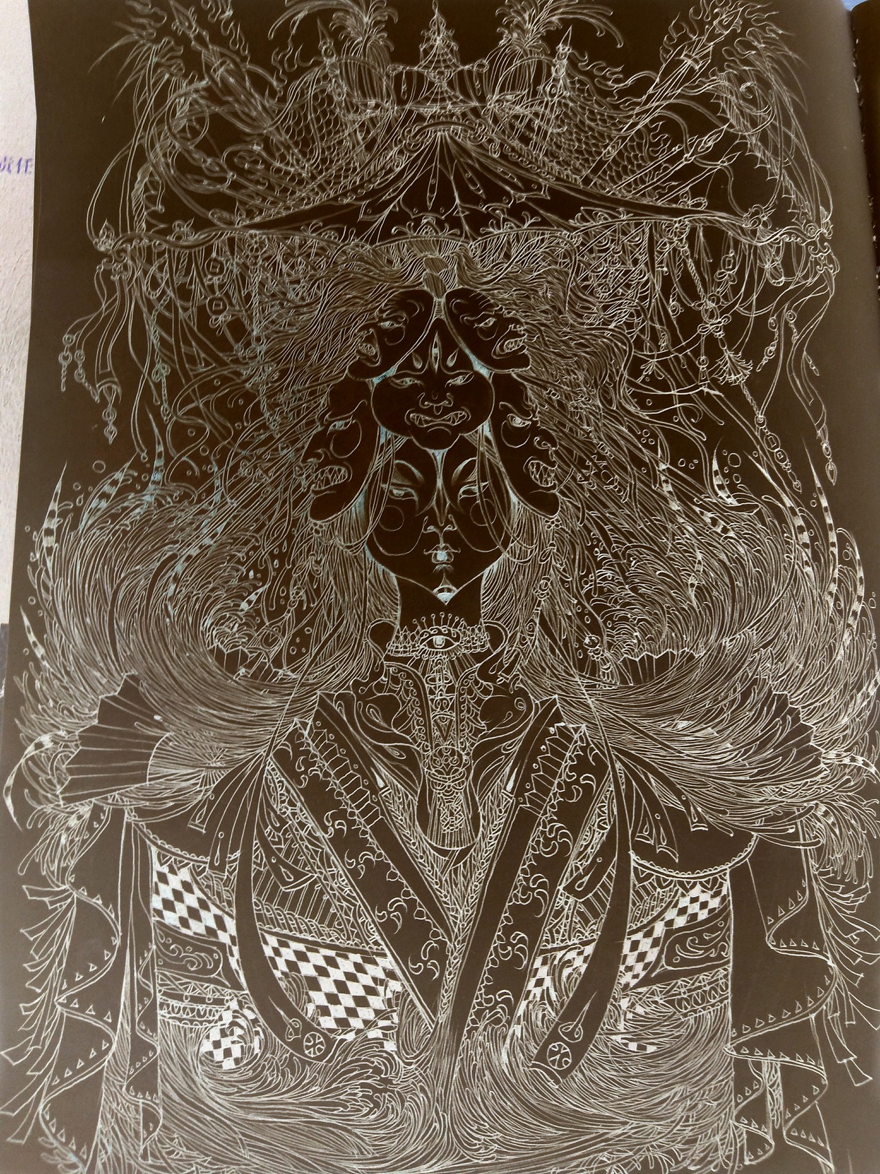 线条插画，，妖姬阵（图ZNzU0MzI4Njg=） - 概念设定 - 站酷设计师逸兴爱几线原创素材 - 站酷ZCOOL