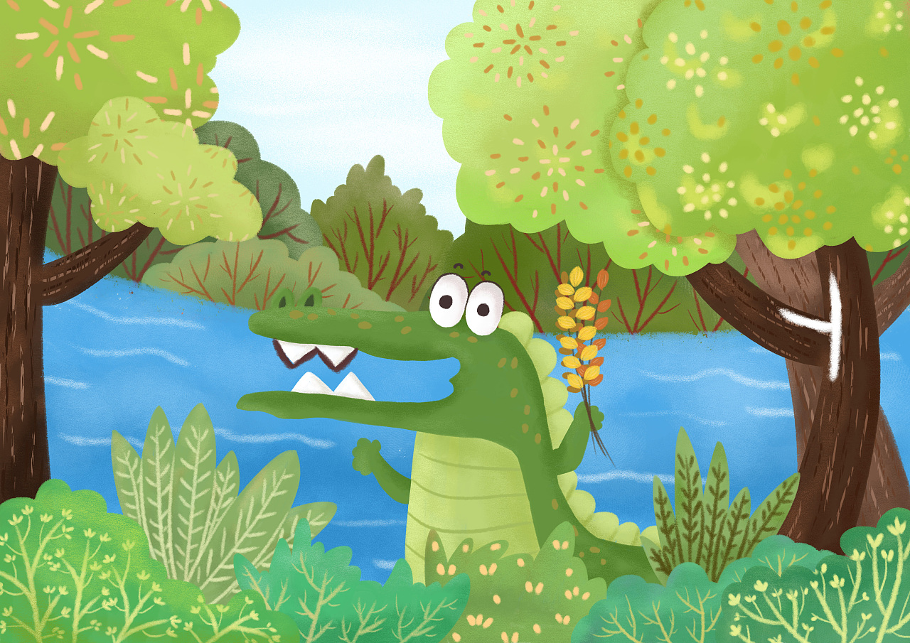 简笔画鳄鱼的画法 简笔画动画教程之鳄鱼的绘画分解步骤 肉丁儿童网