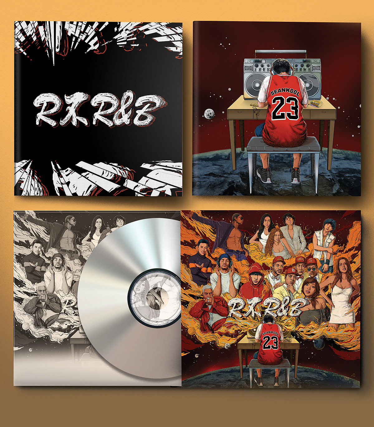 3幅原创单曲封面插画（音乐人：顾翾）（图ZMTY3Mzc3NDE2） - 商业插画 - 站酷设计师吉里原创素材 - 站酷ZCOOL