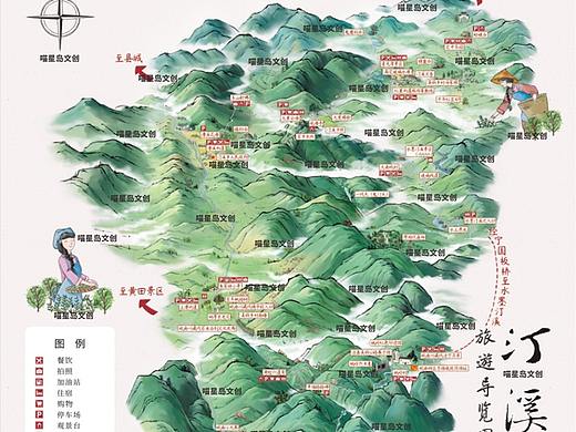 汀溪乡的旅游手绘地图和手机智慧地图谁做的？