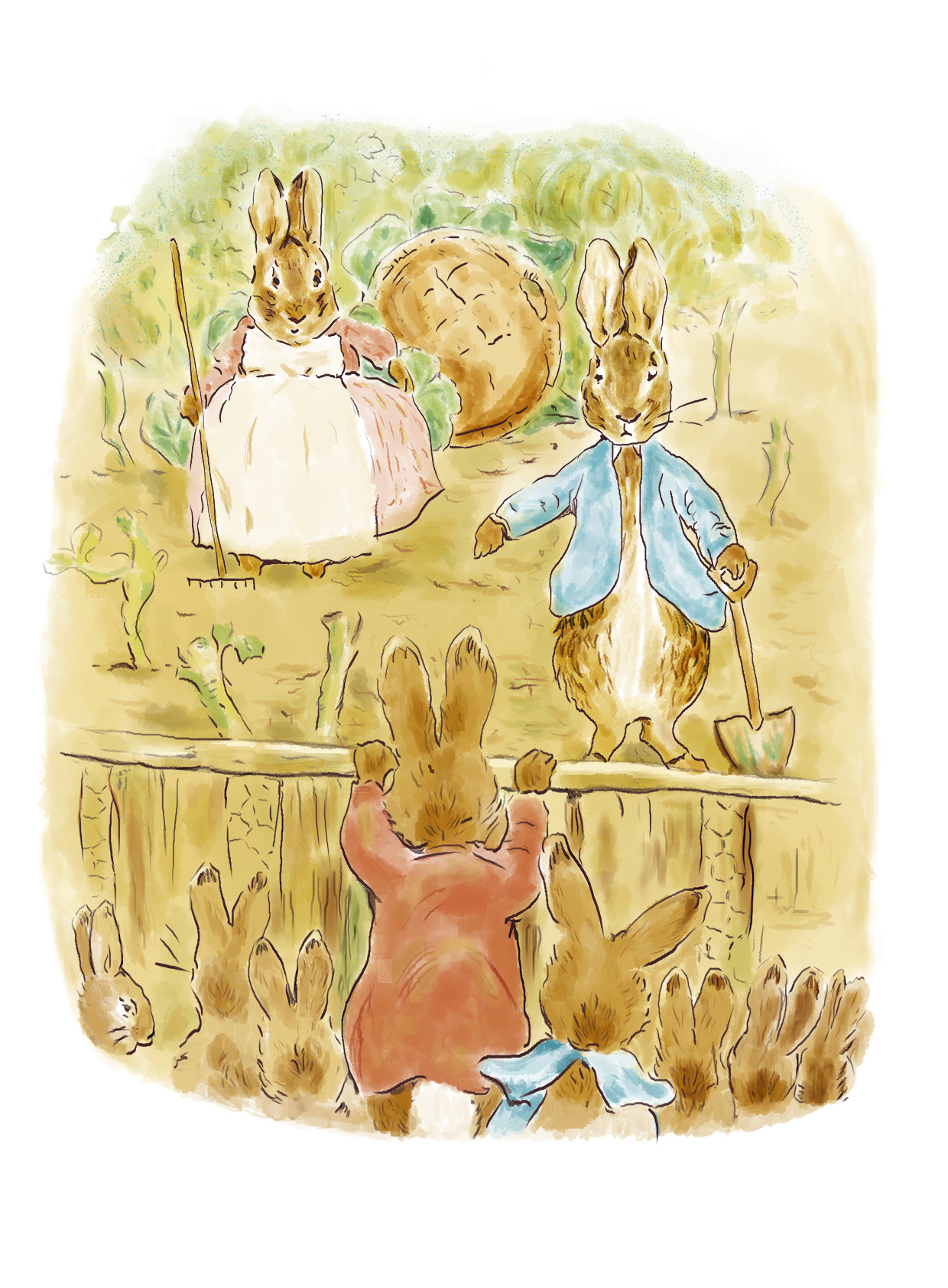 彼得兔简笔画步骤图_卡通动物 - 千千简笔画