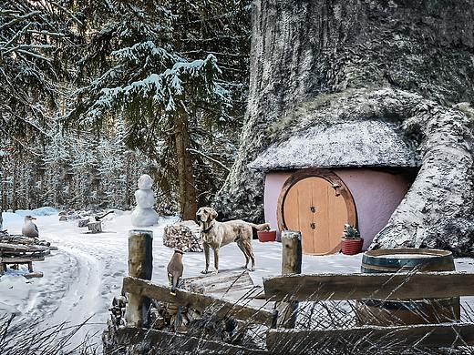 合成作品3-林中小屋