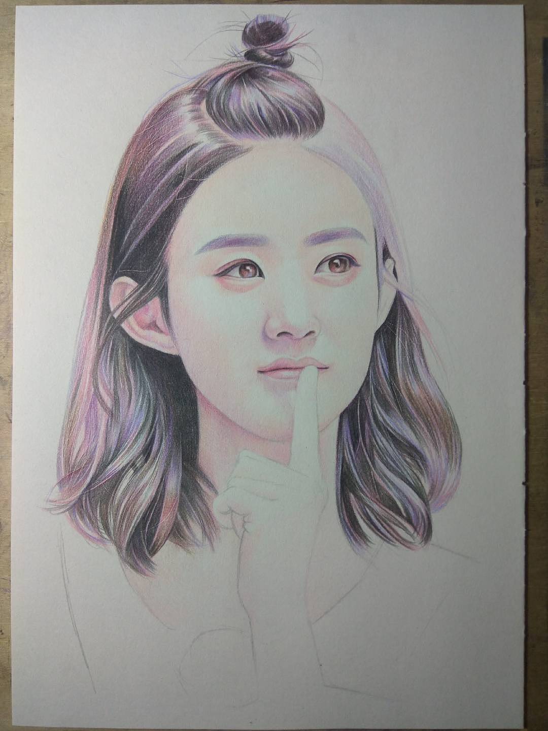 彩铅手绘赵丽颖|纯艺术|绘画|设彩很忙 - 原创作品 - 站酷 (zcool)