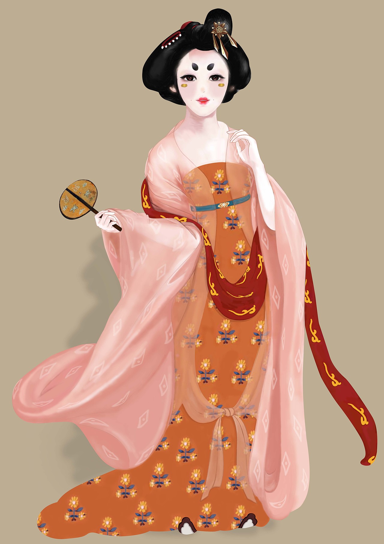 簪花仕女图之人物练习3