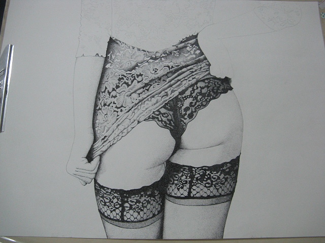 楚歌钢笔画-魅影（点画）55*40cm（图ZMTg5NTY2NTY=） - 绘画 - 站酷设计师楚歌76原创素材 - 站酷ZCOOL