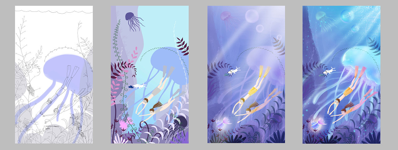 四季插图-春夏秋冬（图ZMTMwODc0NzEy） - 商业插画 - 站酷设计师思歌歌_原创素材 - 站酷ZCOOL