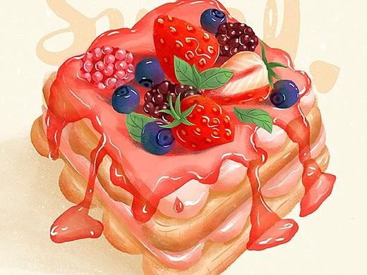 蛋糕系列插画