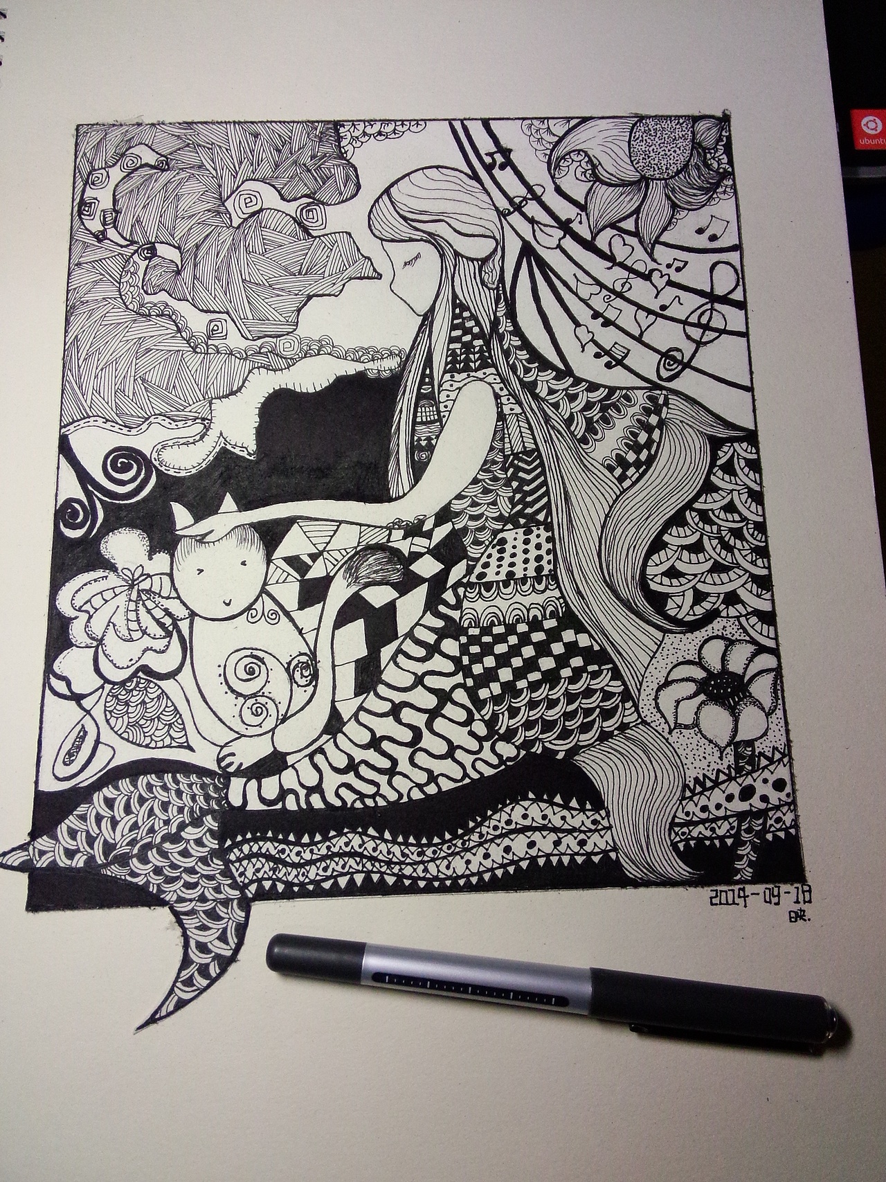 黑白手绘（图ZMjE0MTI3NDQ=） - 艺术插画 - 站酷设计师夏末夜未央原创素材 - 站酷ZCOOL